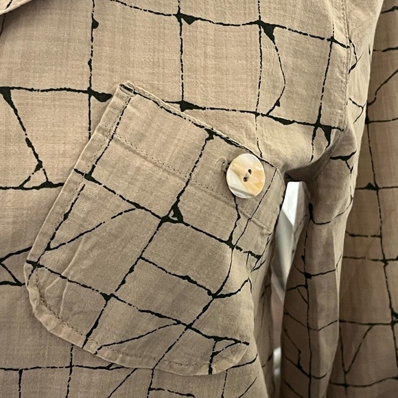 John Mark Women's Linen Blouse Size S Casual 3/4 Sleeve - Picture 3 of 5